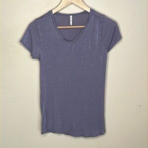 ACTIVE USA SMALL PURPLE VNECK SHORT SLEEVED TSHIRT